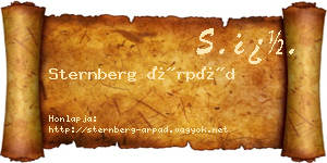 Sternberg Árpád névjegykártya